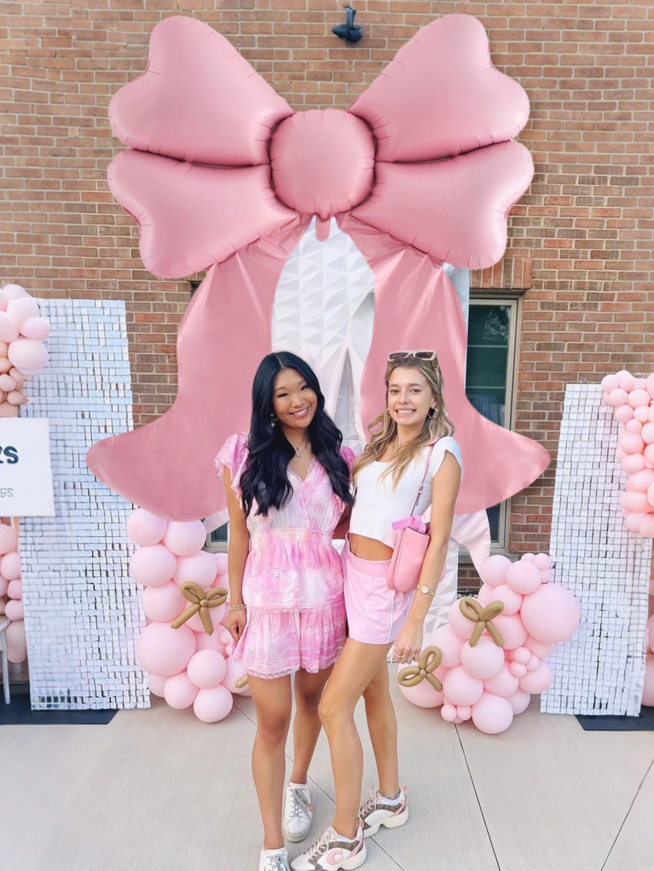 Pink Bow Balloon Decoration for Birthday, Valentine’s Day & Princess Party Décor
