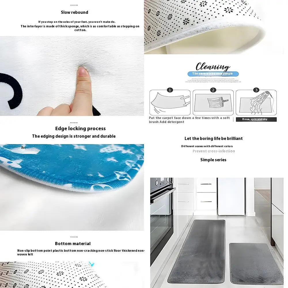 Pride Soft Flannel Absorbent Non‑Slip Floor Mat for Home, Bedroom & Bathroom