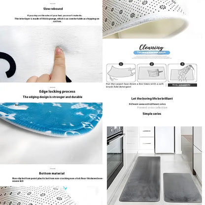 Pride Soft Flannel Absorbent Non‑Slip Floor Mat for Home, Bedroom & Bathroom