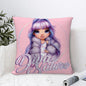 R-Rainbow High Doll Pillow Case Sofa Decorative Home Double-sided Print Plush Square Throw Pillow Covers Cushion Decor Cover