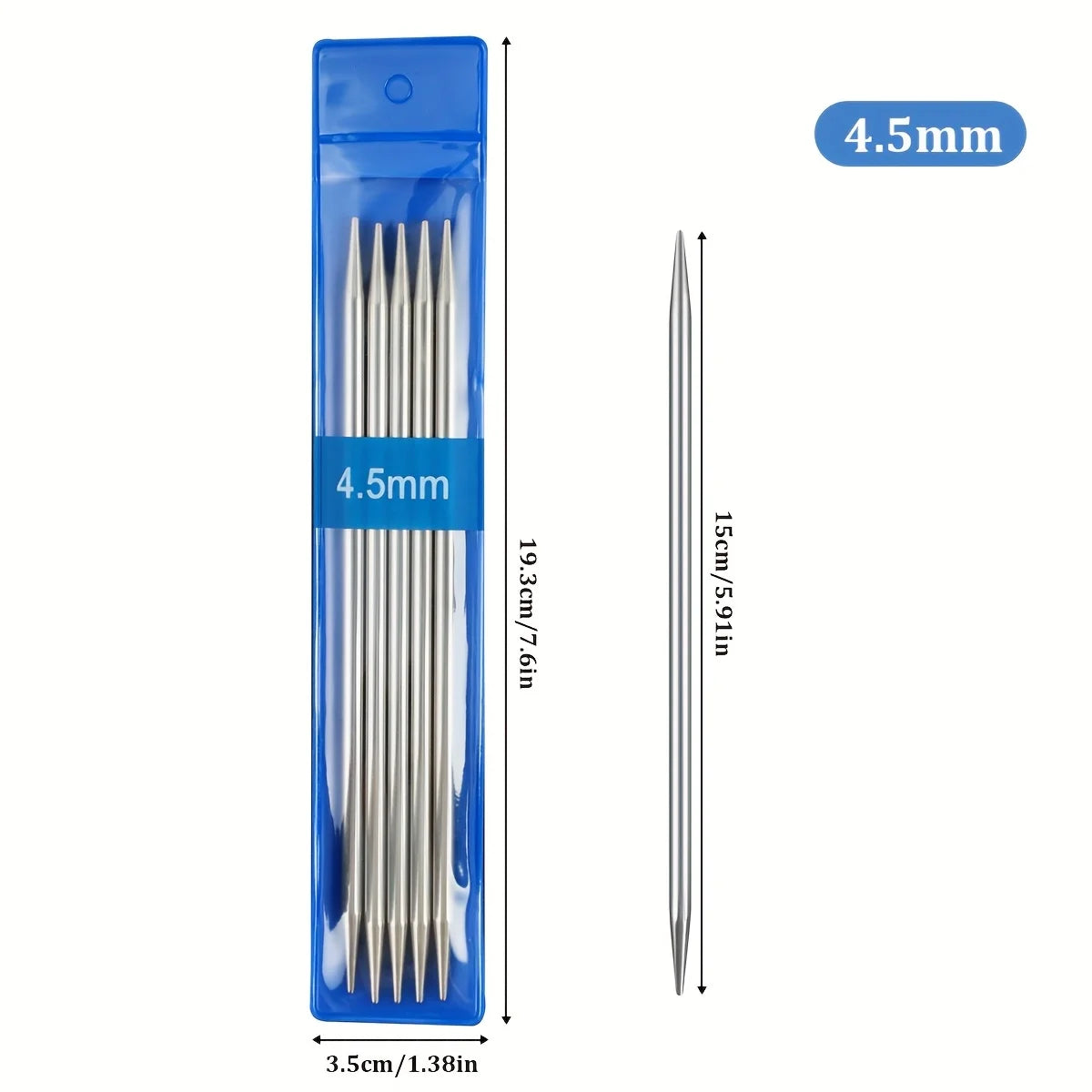 10pc/35pcs/65pcs Stainless Steel Knitting Needles Knitting supplies DIY Handmade Craft Yarn Knitting Tool For Mom Size 1.5mm-5mm