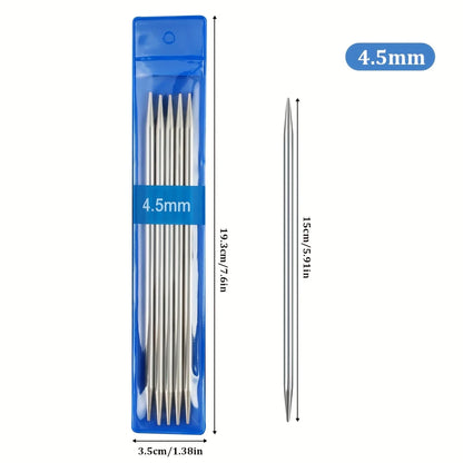 10pc/35pcs/65pcs Stainless Steel Knitting Needles Knitting supplies DIY Handmade Craft Yarn Knitting Tool For Mom Size 1.5mm-5mm