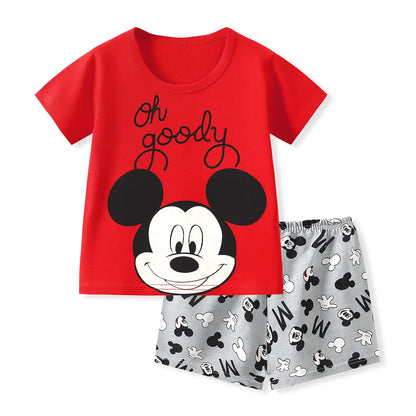 Baby Boys Girls Cartoon T Shirt + Shorts Set Cute Cartoon Pajama Set