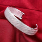 Trendy 925 Sterling Silver Bangles Bracelet Charms