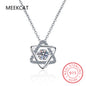 Mothers Days Gifts Star Of David 3ct Moissanite Necklace Pendant For Women Certified Silver 925 Jewelry
