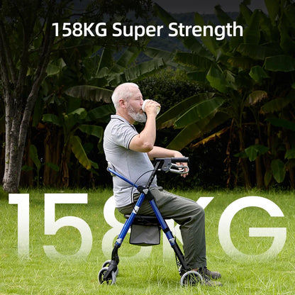 Christmas Gifts, Walkers For Seniors, Maidesite Rollator Walker With Seat, Max 380 Lbs, Avant Walkers With Ergo Seat & Backrest,