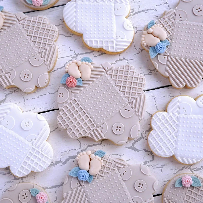 Patchwork Quilt Silicone Sugarcraft Mould Fondant Cake Decorating Tools