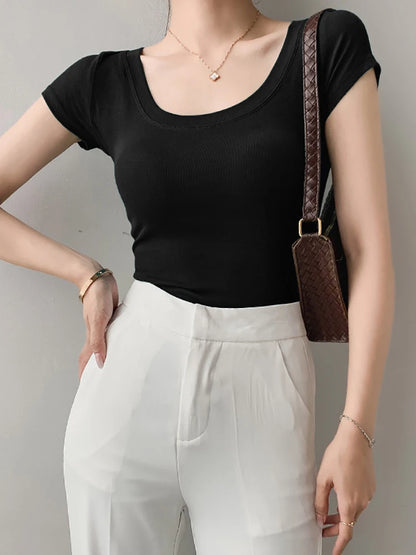 Women Cotton T Shirt Summer  Slim Top   16 Colors