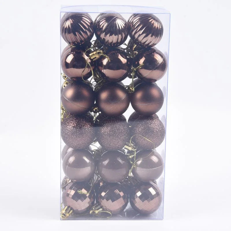 36/24pcs 40mm Merry Christmas Balls Christmas Tree Hanging Ball Ornaments Christmas New Year Party Home Decoration