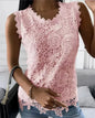 Women Lace Hollow T Shirt Top Fashion Round Neck Long Sleeve Office Lady Blouses Casual Vintage High Street Boho Tops All Season