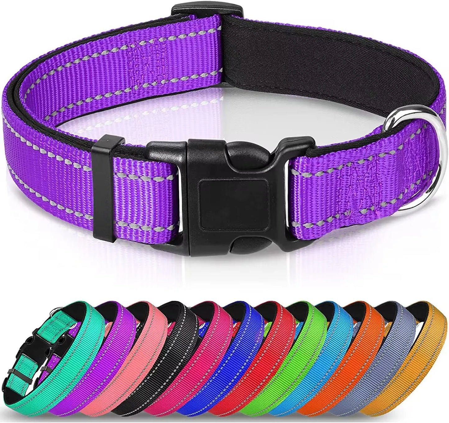 Adjustable Reflective Soft Dog Collar Neck 25-60 Centimeter