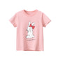 Short Sleeve Children Girl T-shirts Printed 2-8 Years Cotton Toddler Girl Tops Kids Baby Girl Tees Clothes