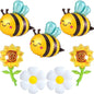 7‑Piece Cartoon Bee & Daisy Foil Balloon Party Set