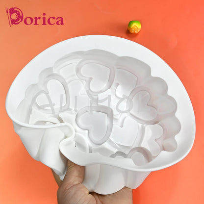 Valentines Heart Silicone Molds Pudding Chocolate Mousse Cake Mould Pastry Baking Pan Cake Decorating Tools Bakeware Accessories