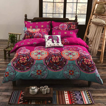 2/3 pcs Cartoon Print Duvet Cover Bedding Set With Pillowcase Cute Beautiful Comfortable for Bedroom Single Double Size No Sheet