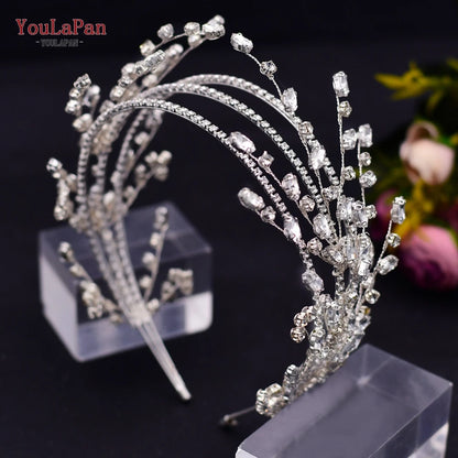 Luxury Bridal Rhinestone Headband: Elegant Wedding Tiara and Pageant Hairpiece