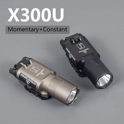 Tactical SureFire LOGO X300 Ultra XH35 X300UH-B Weapon Gun Light Lanterna Torch For Airsoft Pistol Glock 17 18 19 22 20mm Rail