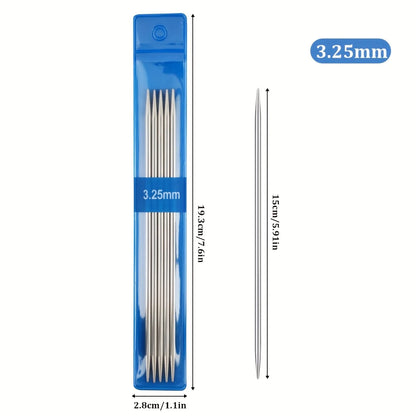 10pc/35pcs/65pcs Stainless Steel Knitting Needles Knitting supplies DIY Handmade Craft Yarn Knitting Tool For Mom Size 1.5mm-5mm