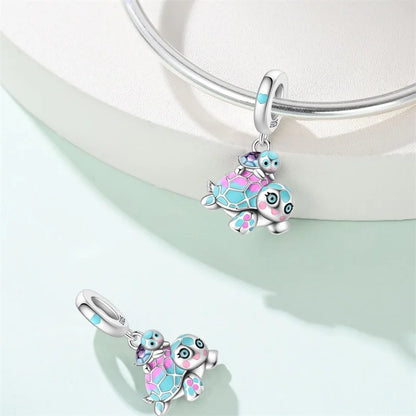 Springtime Charms 925 Sterling Silver Swallow Snail Butterfly Flower Charms Beads Fit Qikaola Bracelet DIY Birthday Jewelry Gift
