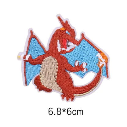 30‑Style Pokemon Embroidery Cloth Patches – Pikachu & Cartoon Iron‑On/Sew‑On Appliques for DIY Clothing