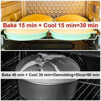 Round Silicone Layer Cake Mold – Chocolate Mousse & Dessert Baking Mould for DIY Cakes