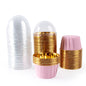 25/50pcs Foil Cupcake Liners Heat Resistant Aluminum Cake Cups Round Baking Cups with Lids Kitchen Wedding birthday Party Supply