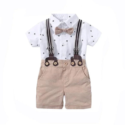 Kids Boys Formal Party Outfits Clothes Set Wedding Birthday Toddler Boy Gentleman Handsome Children Elegant Suit 1 2 3 4 5 Years