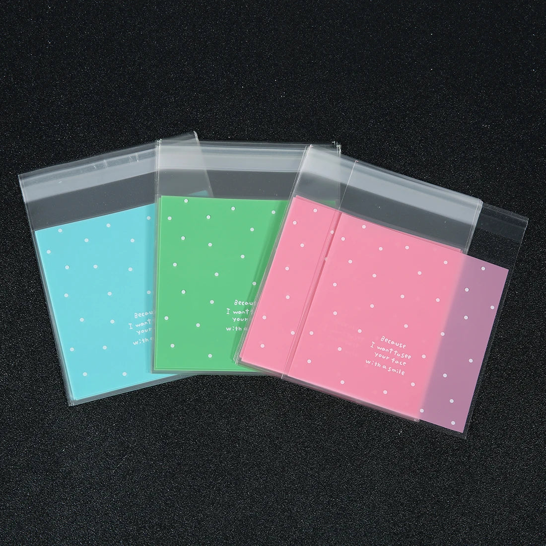100pcs Transparent Self-adhesive Candy Gift Bags Little Dots Bread Toast Cookies Baking Packaging Bag Birthday Party Supplies