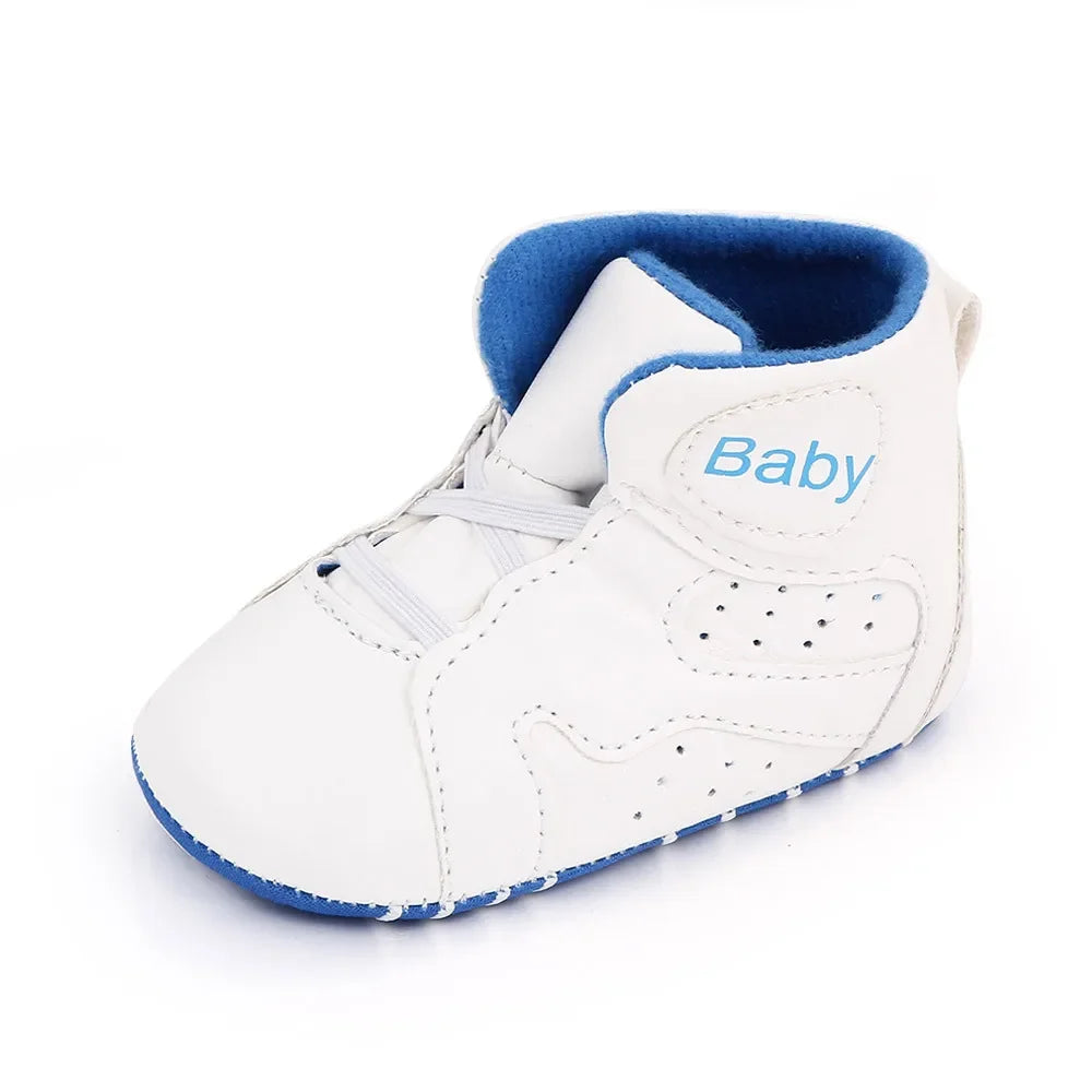 Meckior 2024 New Baby Boys Girls Sneakers Soft Bottom Non-slip Baby Soccer Basketball Sports Shoes First Walker Crib Shoes