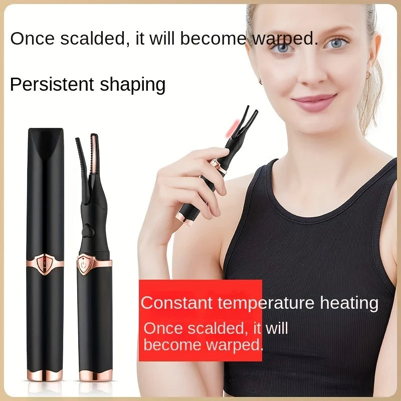 Adjustable 3‑Speed Heated Eyelash Curler · Quick Preheat, Rechargeable, Long‑Lasting Curling Tool