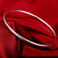Trendy 925 Sterling Silver Bangles Bracelet Charms
