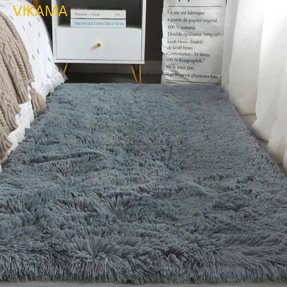 Silk wool Solid Color Light Luxury Non-slip Dirty Resistant Washable Rug