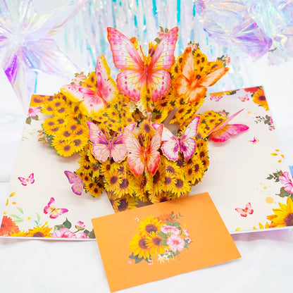 3D Pop Up Flower Greeting Cards Wedding Card Anniversary Thanksgiving Valentines Day Birthday Gift Thank You Card Handmade Cards