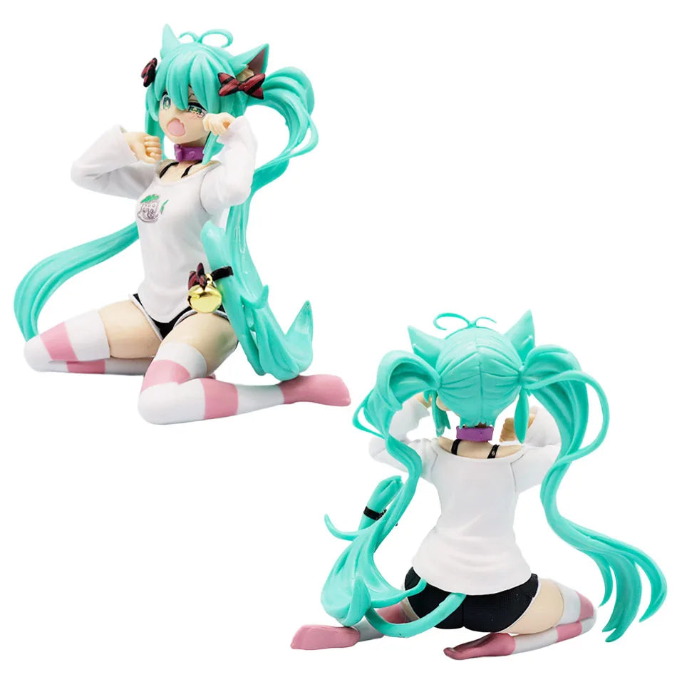20CM Anime Hatsune Miku X Cinnamoroll Figure Anime Peripheral Collectible Models Decorative Decorations Children Kawaii Gift