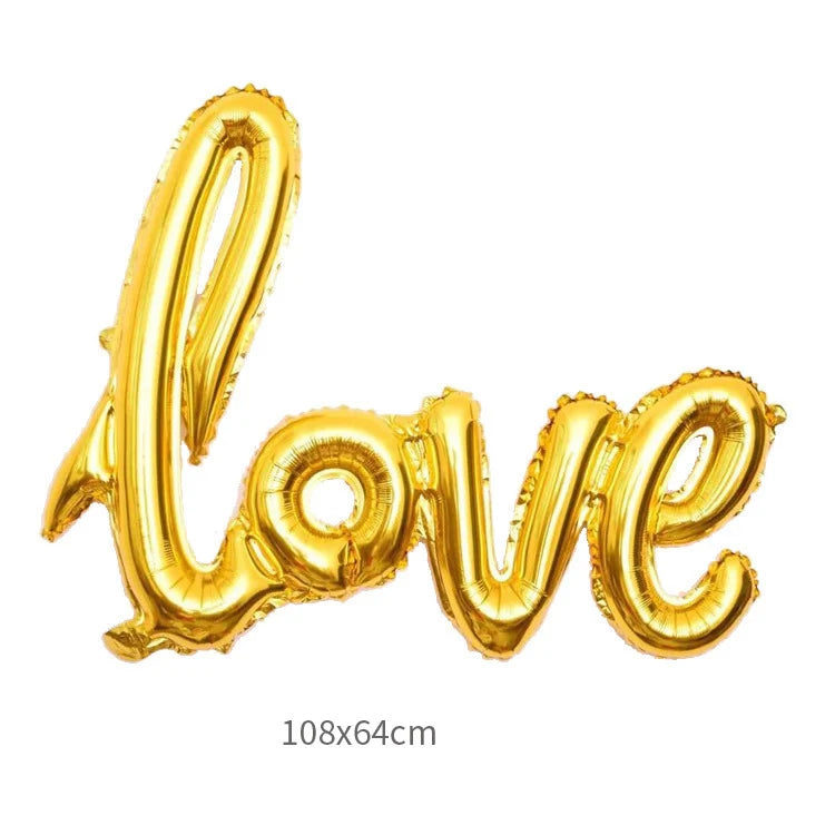 106cm Love Foil Balloons for Wedding Red Large Letters Love Helium Balloon for Birthday Valentine's Day Engagement Decor Favor
