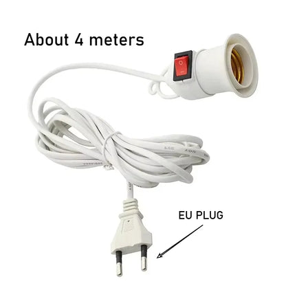 E27 LED Lamp Base with Switch – Universal Screw Socket Adapter for DIY Lighting