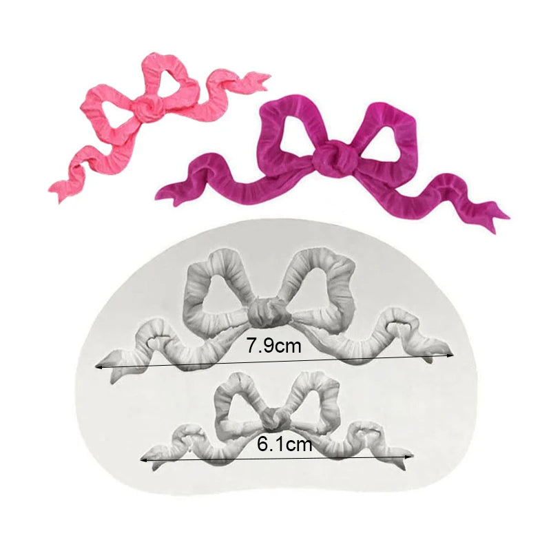 Bow Bowknot Silicone Cake Baking Mold Sugarcraft Chocolate Cupcake Resin Tools Fondant Decorating Tools