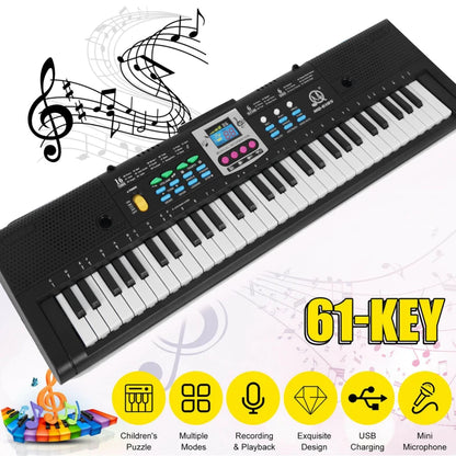 61‑Key Kids Digital Keyboard – Multifunction Electric Piano with Microphone for Beginner Students