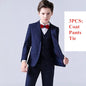 Boys Top Quality Plaid Suit Tuxedo Bowtie Blazer