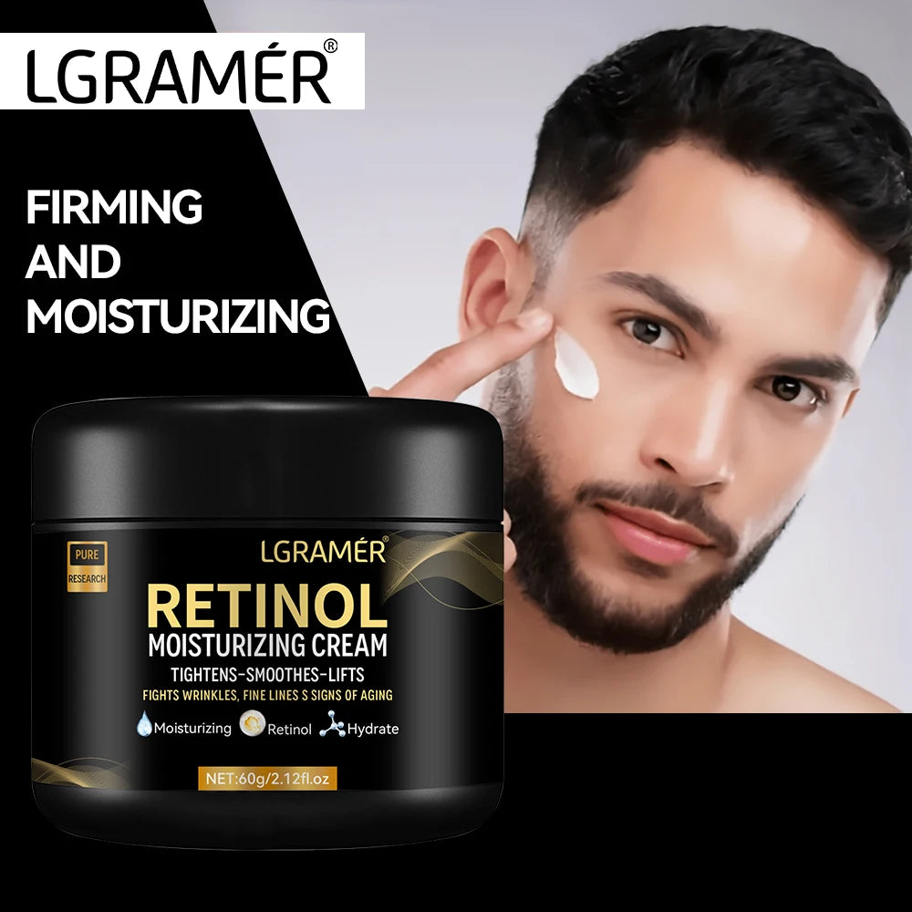 Men's Retinol Anti-Wrinkle Moisturizing Shrink Pores Whitening Face Cream