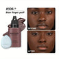 2024 New Foundation +Puff set Liquid Matte Full Coverage Foundation Waterproof Matte Natural Foundation With Blue Thumb Puff