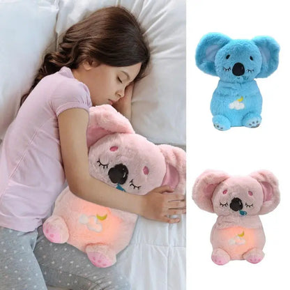 Breathing Koala Bear Baby Soothing Plush Toy Baby Children Soothing Music Sleeping Sound And Light Animal Doll Birthday Gifts