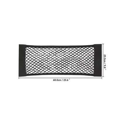 1pc Universal Car Storage Bag Double Mesh Trunk Storage Net, Car Built-in Storage Bag, Car Fire Extinguisher Fixed Net Organizer