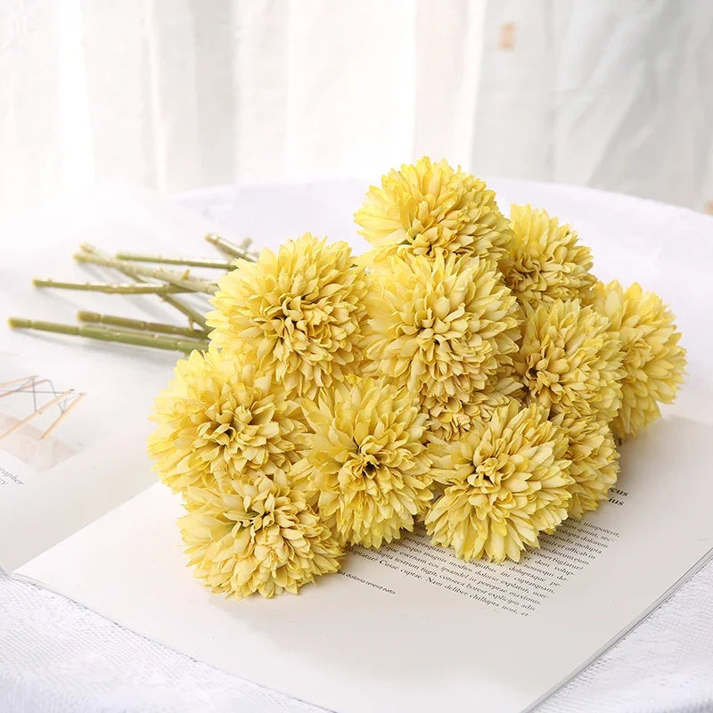 5Pcs Hydrangea Artificial Flowers Bouquet For Home Bedroom Decor Wedding Decoration Craft Vases Flower Arrangement Accessories