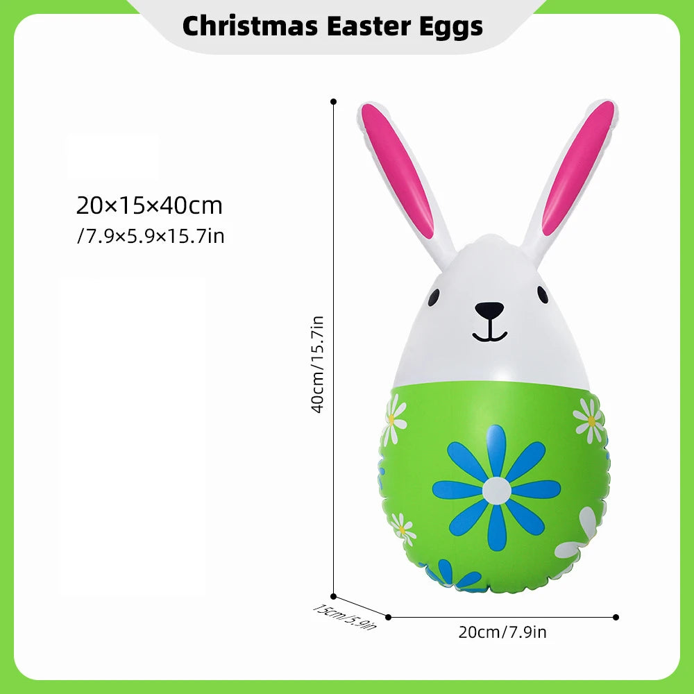 35/40cm Easter Rabbit Eggs Ballon PVC Children Inflated Ballon Garden Home Decoration Outdoor Kid Toys Ornament