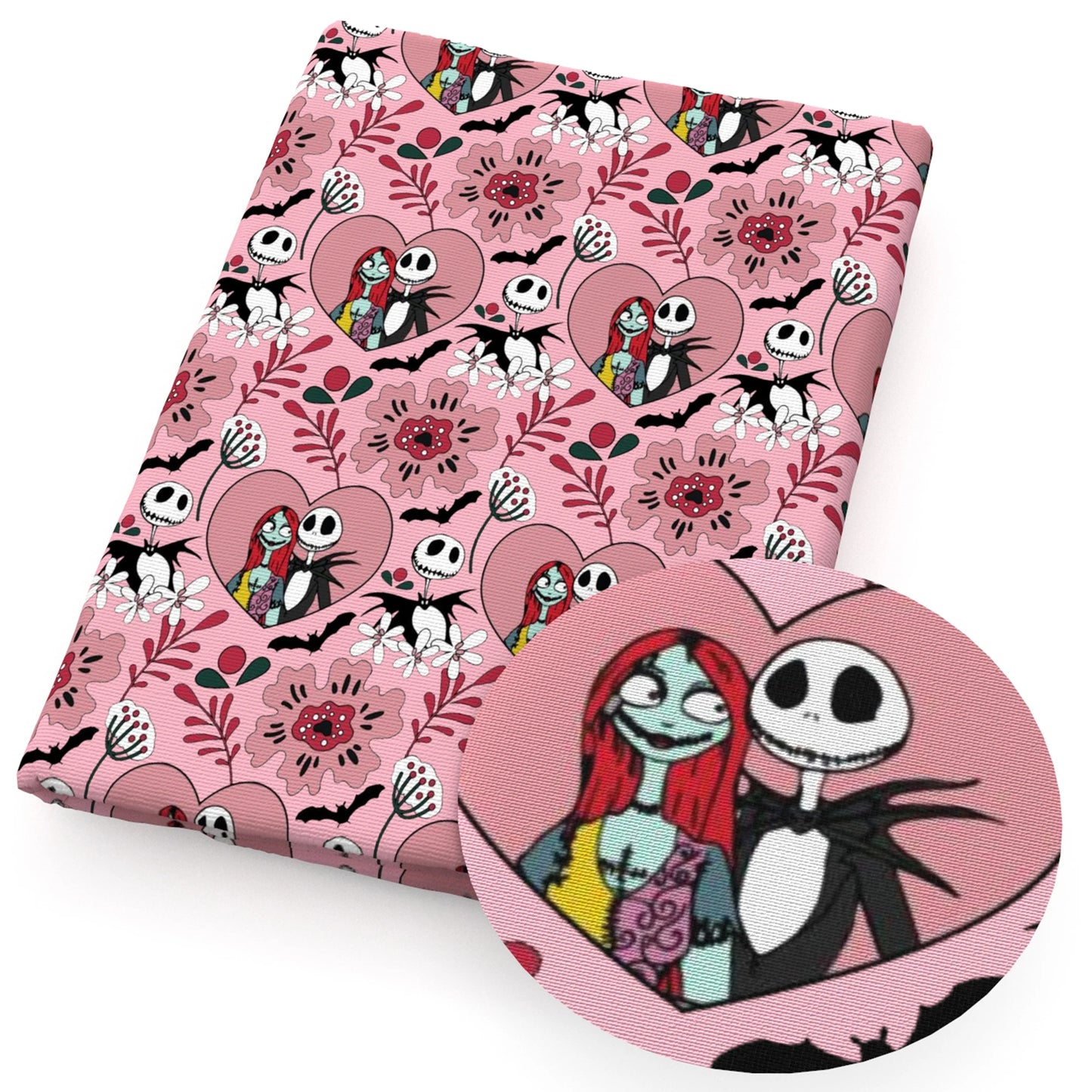 Jack Skellington The Nightmare Before Christmas Polyester Cotton Fabric Tissue Sewing Quilting Needlework DIY Cloth 50*145cm