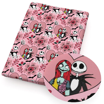 Jack Skellington The Nightmare Before Christmas Polyester Cotton Fabric Tissue Sewing Quilting Needlework DIY Cloth 50*145cm