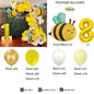 Cute Bee 32‑Inch Gold Number Balloon Garland Set for Kids’ Parties
