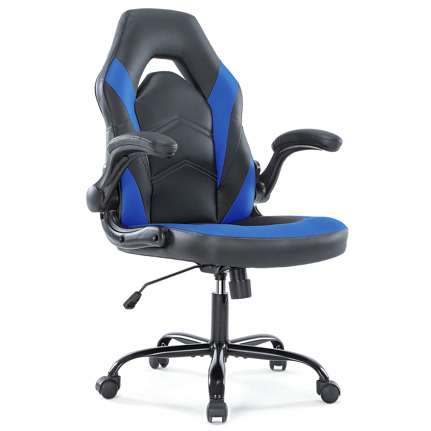 Office Desk  Computer Chair Ergonomic Adjustable PU Leather Racing Flip-up Armrest  JHK