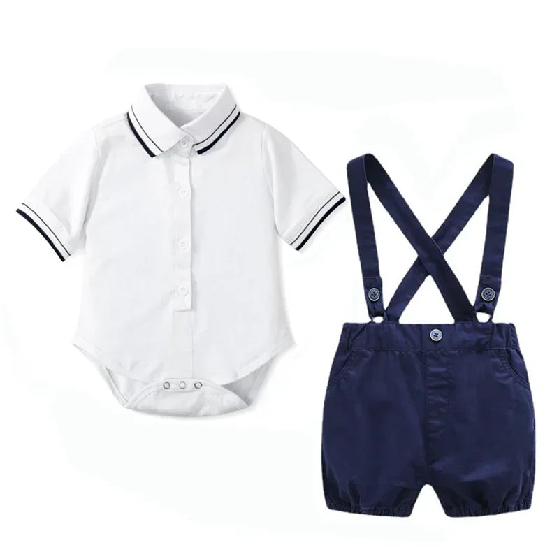 Kids Boys Formal Party Outfits Clothes Set Wedding Birthday Toddler Boy Gentleman Handsome Children Elegant Suit 1 2 3 4 5 Years